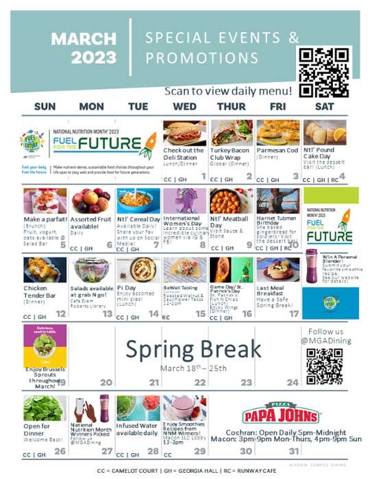 March 2023 Dining Events